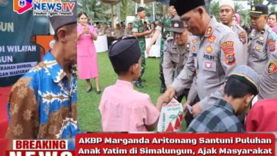 AKBP Marganda Aritonang Santuni Puluhan Anak Yatim di Simalungun, Ajak Masyarakat Lindungi Generasi Muda dari Narkoba
