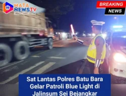 Sat Lantas Polres Batu Bara Gelar Patroli Blue Light di Jalinsum Sei Bejangkar