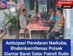 Antisipasi Peredaran Narkoba, Bhabinkamtibmas Polsek Siantar Barat Gelar Patroli Rutin