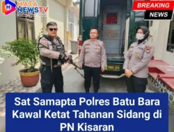 Sat Samapta Polres Batu Bara Kawal Ketat Tahanan Sidang di PN Kisaran