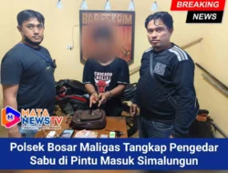 Polsek Bosar Maligas Tangkap Pengedar Sabu di Pintu Masuk Simalungun