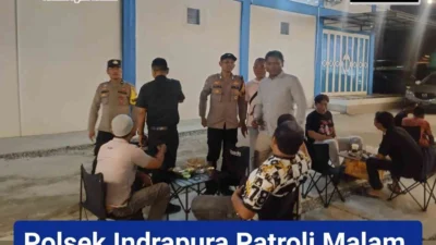 Polsek Indrapura Patroli Malam, Himbau Warga Waspada Begal