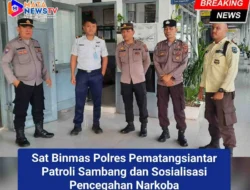 Sat Binmas Polres Pematangsiantar Patroli Sambang dan Sosialisasi Pencegahan Narkoba