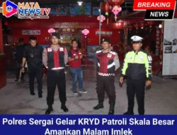Polres Sergai Gelar KRYD Patroli Skala Besar Amankan Malam Imlek