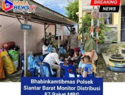 Bhabinkamtibmas Polsek Siantar Barat Monitor Distribusi 87 Paket MBG