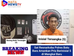 Sat Resnarkoba Polres Batu Bara Amankan Pria Berinisial S di Mangkai Baru