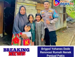 Brigpol Yohanes Dede Renovasi Rumah Nenek Penjual Pakis