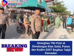Sinergitas TNI-Polri di Simalungun Kian Solid, Polres dan Kodim 0207 Bagikan Takjil Ramadan