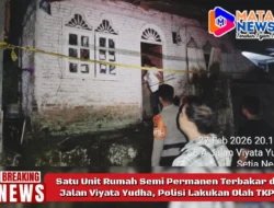 Satu Unit Rumah Semi Permanen Terbakar di Jalan Viyata Yudha, Polisi Lakukan Olah TKP