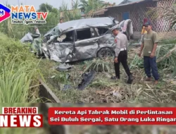 Kereta Api Tabrak Mobil di Perlintasan Sei Buluh Sergai, Satu Orang Luka Ringan