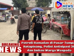 Patroli Ramadan di Pasar Tumpah Kotapinang, Polisi Antisipasi 3C dan Imbau Warga Waspada