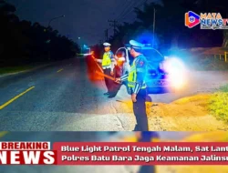 Blue Light Patrol Tengah Malam, Sat Lantas Polres Batu Bara Jaga Keamanan Jalinsum