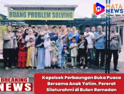 Kapolsek Perbaungan Buka Puasa Bersama Anak Yatim, Pererat Silaturahmi di Bulan Ramadan
