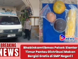 Bhabinkamtibmas Polsek Siantar Timur Pantau Distribusi Makan Bergizi Gratis di SMP Negeri 1