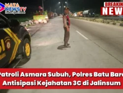 Patroli Asmara Subuh, Polres Batu Bara Antisipasi Kejahatan 3C di Jalinsum