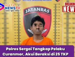 Polres Sergai Tangkap Pelaku Curanmor, Akui Beraksi di 25 TKP