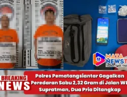 Polres Pematangsiantar Gagalkan Peredaran Sabu 2,32 Gram di Jalan WR Supratman, Dua Pria Ditangkap