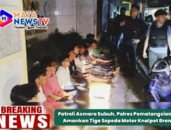 Patroli Asmara Subuh, Polres Pematangsiantar Amankan Tiga Sepeda Motor Knalpot Brong