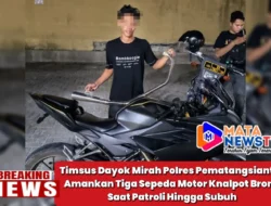 Timsus Dayok Mirah Polres Pematangsiantar Amankan Tiga Sepeda Motor Knalpot Brong Saat Patroli Hingga Subuh