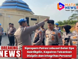 Sipropam Polres Labusel Gelar Ops Gaktibplin, Kapolres Tekankan Disiplin dan Integritas Personel