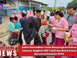 Safari Ramadhan Ceria Bhayangkari Polres Labusel, Bagikan 200 Takjil dan Buka Puasa Bersama Relawan SPPG