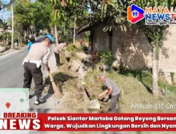 Polsek Siantar Martoba Gotong Royong Bersama Warga, Wujudkan Lingkungan Bersih dan Nyaman