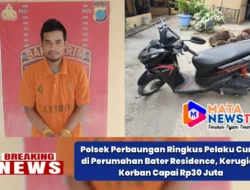 Polsek Perbaungan Ringkus Pelaku Curat di Perumahan Bater Residence, Kerugian Korban Capai Rp30 Juta
