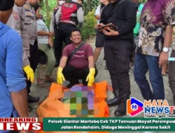 Polsek Siantar Martoba Cek TKP Temuan Mayat Perempuan di Jalan Rondahaim, Diduga Meninggal Karena Sakit