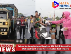 Polres Serdang Bedagai Bagikan 300 Takjil Ramadhan, Wakapolres Himbau Keselamatan Berkendara