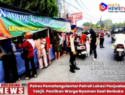 Polres Pematangsiantar Patroli Lokasi Penjualan Takjil, Pastikan Warga Nyaman Saat Berbuka