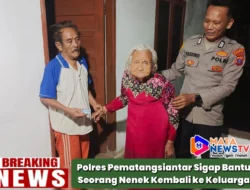 Polres Pematangsiantar Sigap Bantu Seorang Nenek Kembali ke Keluarga