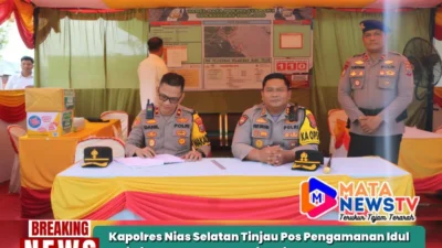 Kapolres Nias Selatan Tinjau Pos Pengamanan Idul Fitri 1447 H, Serahkan Bingkisan untuk Petugas