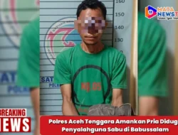 Polres Aceh Tenggara Amankan Pria Diduga Penyalahguna Sabu di Babussalam