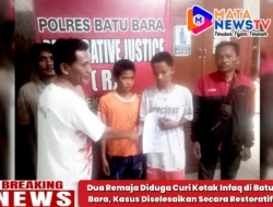 Dua Remaja Diduga Curi Kotak Infaq di Batu Bara, Kasus Diselesaikan Secara Restoratif