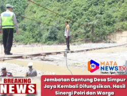 Jembatan Gantung Desa Simpur Jaya Kembali Difungsikan, Hasil Sinergi Polri dan Warga