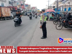 Polsek Indrapura Tingkatkan Pengamanan Pasar Tumpah Selama Ramadan, Arus Lalin Padat Lancar