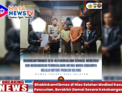 Bhabinkamtibmas di Nias Selatan Mediasi Kasus Pencurian, Berakhir Damai Secara Kekeluargaan