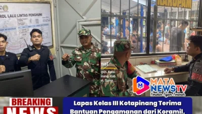 Lapas Kelas III Kotapinang Terima Bantuan Pengamanan dari Koramil, Perkuat Deteksi Dini Kamtib