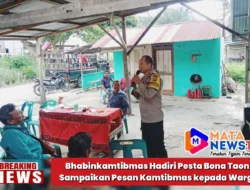 Bhabinkamtibmas Hadiri Pesta Bona Taon, Sampaikan Pesan Kamtibmas kepada Warga