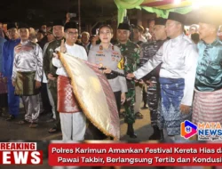 Polres Karimun Amankan Festival Kereta Hias dan Pawai Takbir, Berlangsung Tertib dan Kondusif