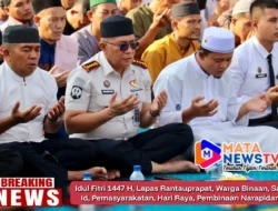 Gema Takbir di Balik Jeruji, Warga Binaan Lapas Rantauprapat Khidmat Jalani Salat Idul Fitri