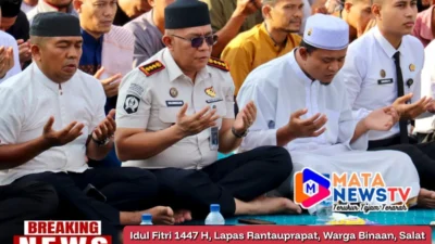 Gema Takbir di Balik Jeruji, Warga Binaan Lapas Rantauprapat Khidmat Jalani Salat Idul Fitri
