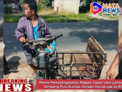 Polres Pematangsiantar Respon Cepat Laka Lantas di Simpang Pulo Gumba, Korban Dievakuasi ke RS