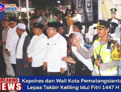 Kapolres dan Wali Kota Pematangsiantar Lepas Takbir Keliling Idul Fitri 1447 H
