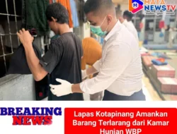 Lapas Kotapinang Amankan Barang Terlarang dari Kamar Hunian WBP