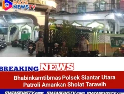 Bhabinkamtibmas Polsek Siantar Utara Patroli Amankan Sholat Tarawih
