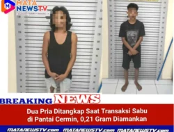 Dua Pria Ditangkap Saat Transaksi Sabu di Pantai Cermin, 0,21 Gram Diamankan