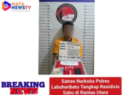 Satres Narkoba Polres Labuhanbatu Tangkap Residivis Sabu di Rantau Utara