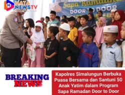 Kapolres Simalungun Berbuka Puasa Bersama dan Santuni 50 Anak Yatim dalam Program Sapa Ramadan Door to Door