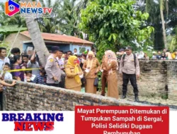 Mayat Perempuan Ditemukan di Tumpukan Sampah di Sergai, Polisi Selidiki Dugaan Pembunuhan